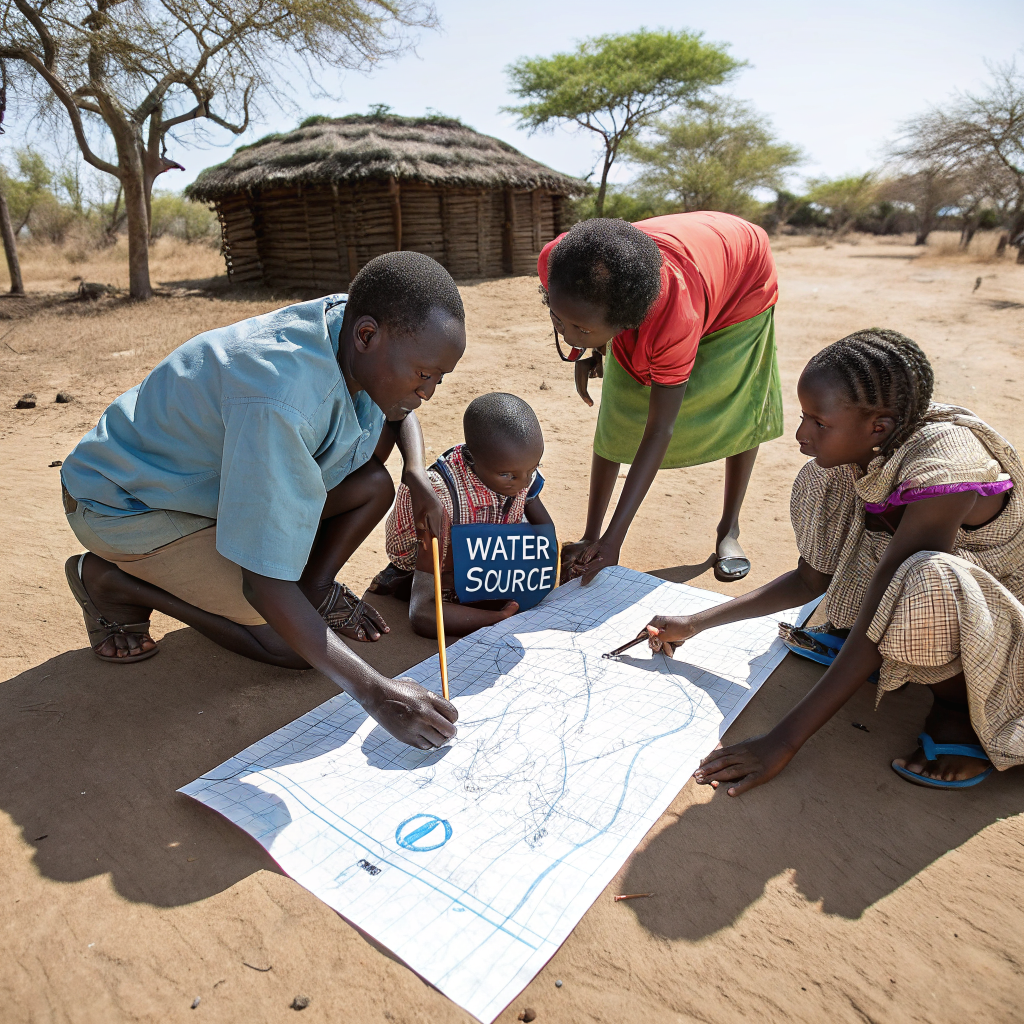 Community members gathered for a local meeting